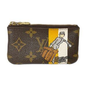 LOUIS VUITTON Pochette Cle Jaune Monogram Groom - Coin Case 357-073025